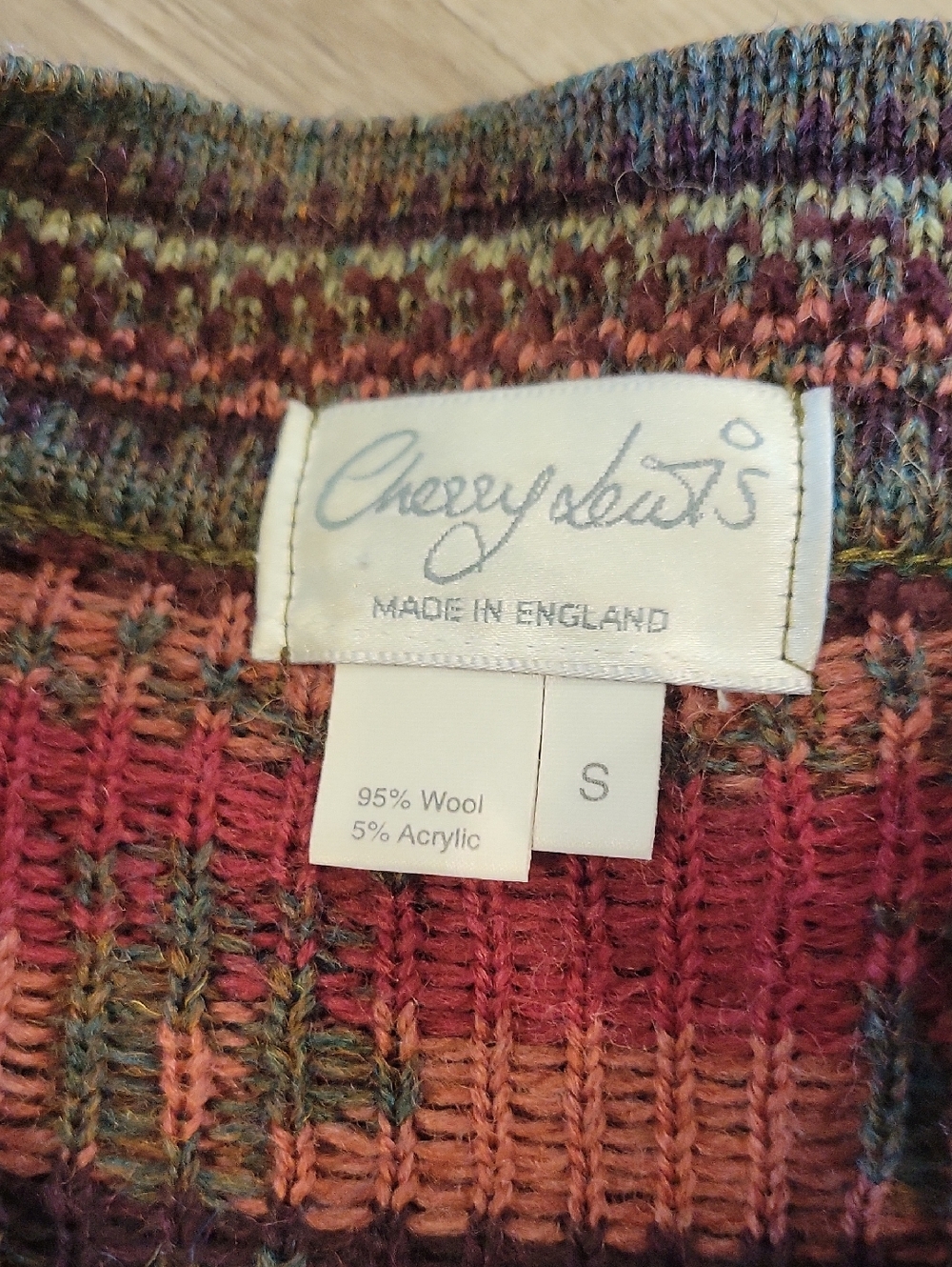 Cherry Lewis EUC Wool Made In England Cardigan - Picture 4 of 4